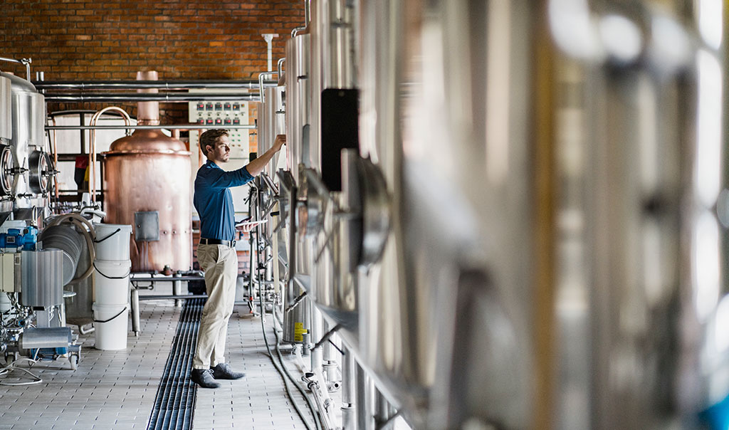 craft brewer checking batch for risks