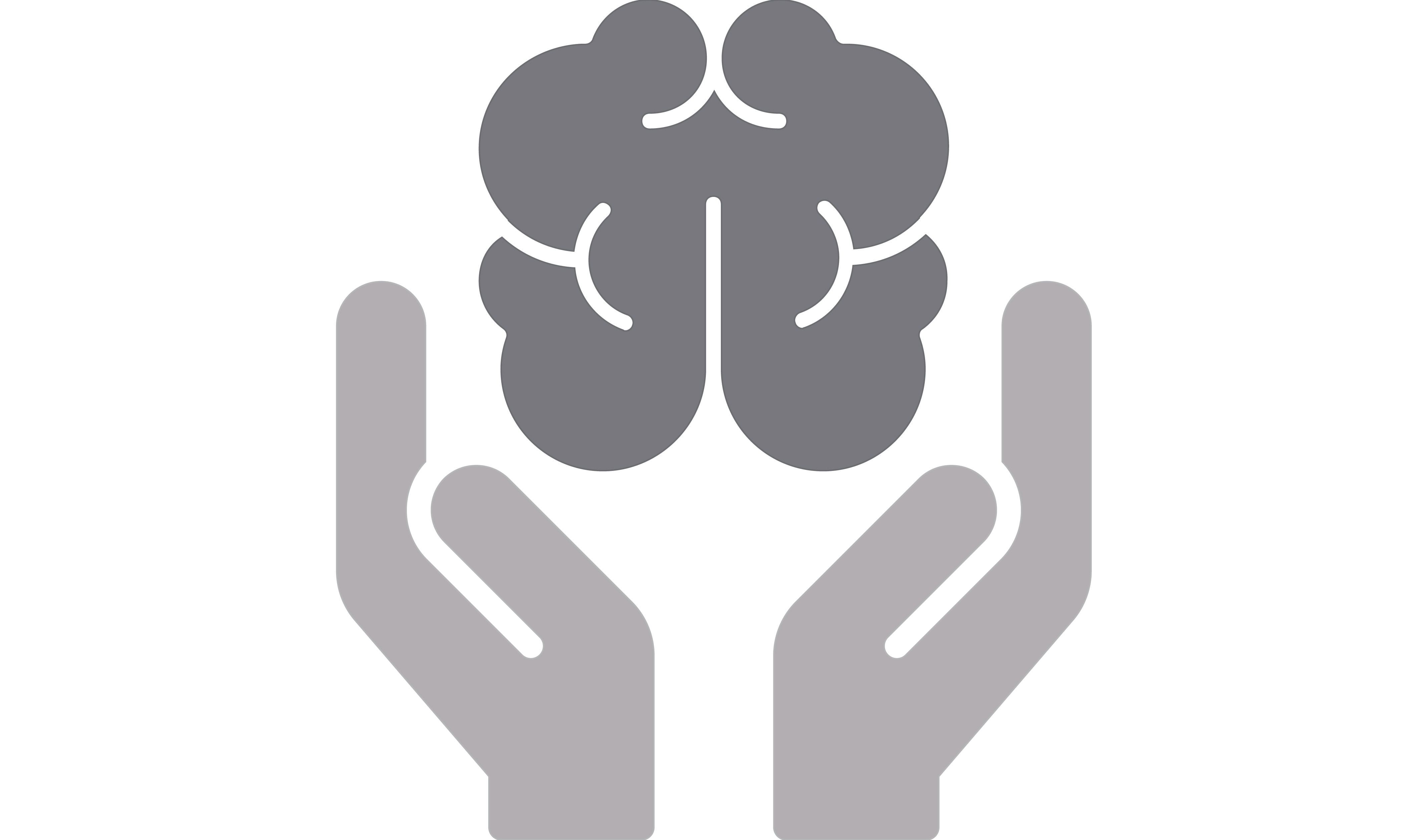 An icon of hands surrounding a brain, caring for mental health imagery