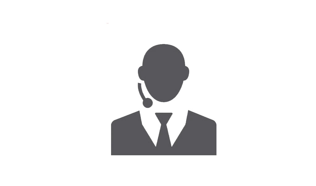 An icon of a person wearing a headset in a suit