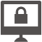 lock on a computer icon